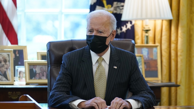 President Joe Biden in the Oval Office of the White House.