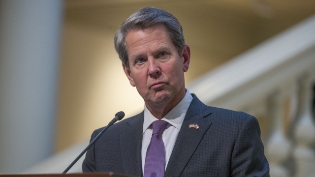 Georgia Gov. Brian Kemp speaks during a news conference at the Georgia State Capitol, in Atlanta.