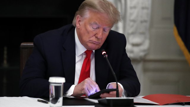 Pres. Trump during a meeting in Washington.