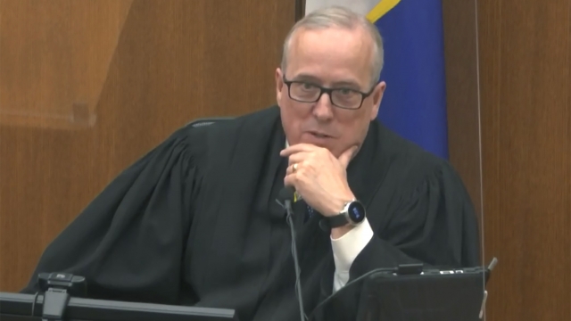 Hennepin County Judge Peter Cahill discusses motions before the court Monday, April 12, 2021