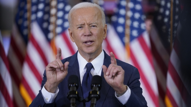 President Joe Biden delivers a speech on infrastructure spending.