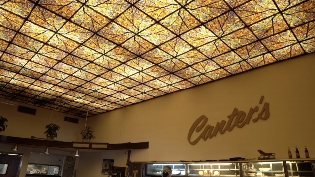 Photo from inside Canter's diner