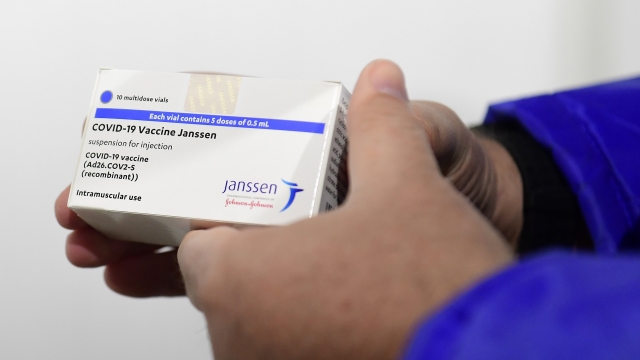 A box of Janssen vaccines