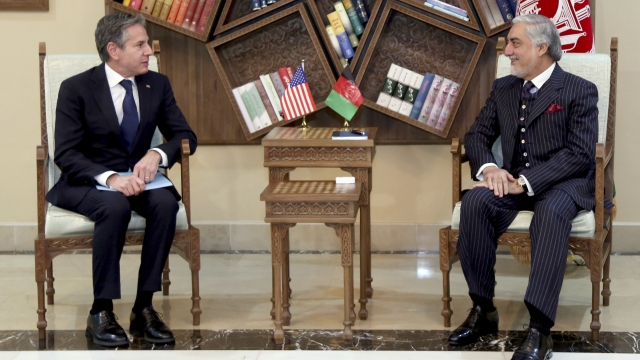 Abdullah Abdullah, Chairman of the High Council for National Reconciliation meets with U.S. Secretary of State Antony Blinken