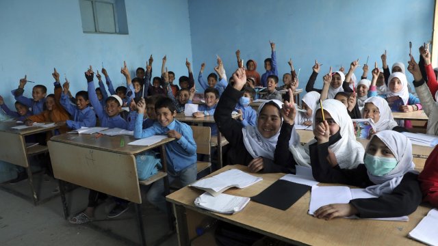 Students at Kabul school