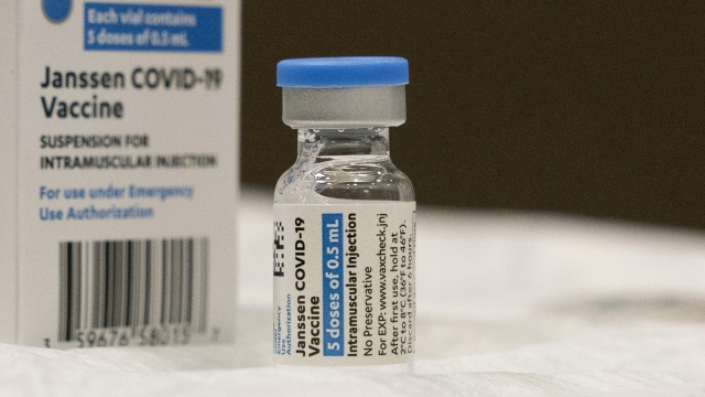 A vial of the Johnson & Johnson COVID-19 vaccine.