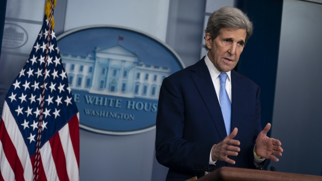 U.S. special envoy for climate change John Kerry speaks during a press briefing at the White House.
