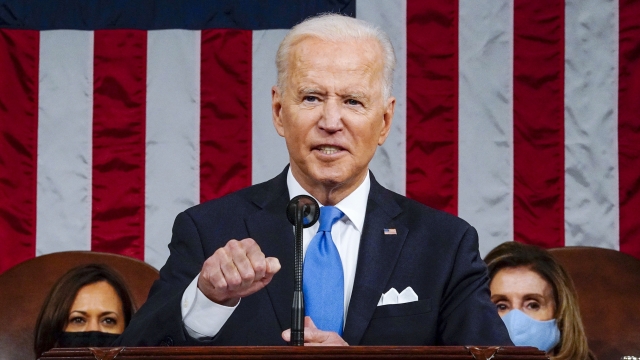 President Joe Biden addresses a joint session of Congress.