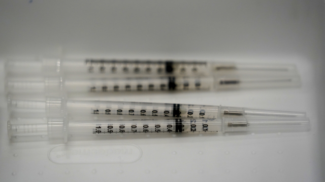 Syringes filled with Pfizer COVID-19 vaccine