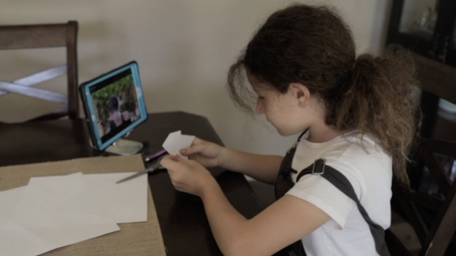 Student works with tutor virtually