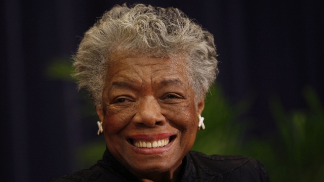 Maya Angelou delivers a tribute to South African Archbishop