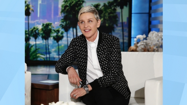 Ellen DeGeneres appears during a taping of the "The Ellen DeGeneres Show"