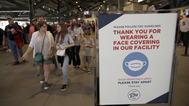 Signage thanking people for wearing a face mask per CDC guidelines