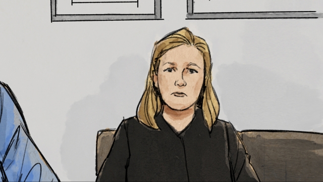 In this courtroom sketch, former Brooklyn Center police Officer Kim Potter