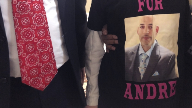 Andre Hill, fatally shot by Columbus police on Dec. 22, 2020, is memorialized on a shirt worn by his daughter, Karissa Hill.