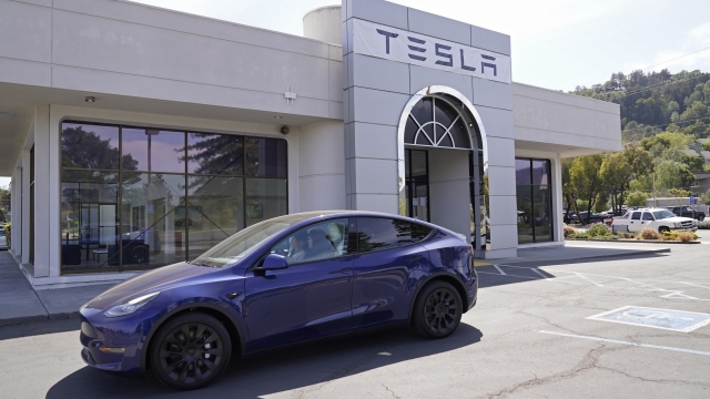 A Tesla delivery location and service center in California