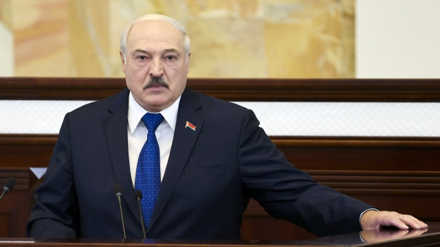 Belarusian President Alexander Lukashenko addresses the Parliament in Minsk, Belarus.