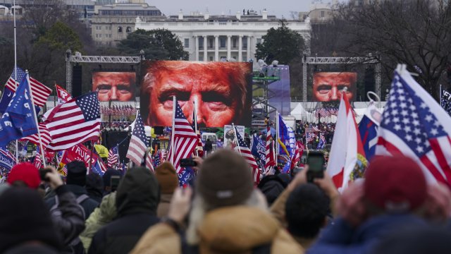 Trump supporters participate in a rally in Washington on January 6.