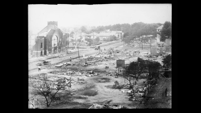 Damage in the 1921 Tulsa Race Massacre
