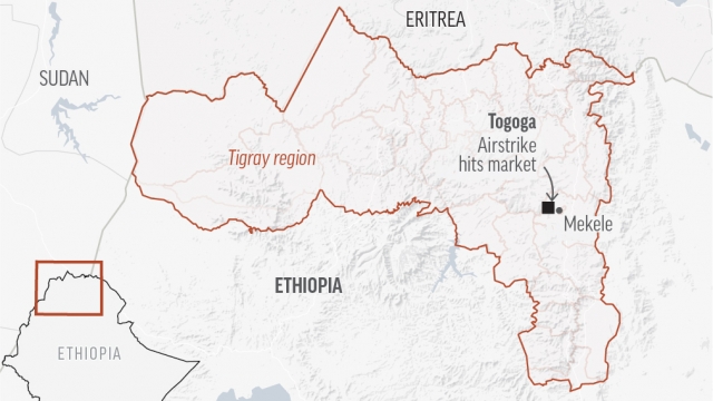 Health workers in Ethiopia's Tigray region say an airstrike has hit a busy village market.