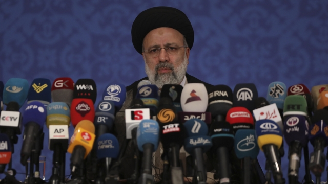 Iran's new President-elect Ebrahim Raisi during a news conference
