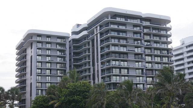 A condominium tower built by the same developer of the nearby building that collapsed in Surfside, FL.