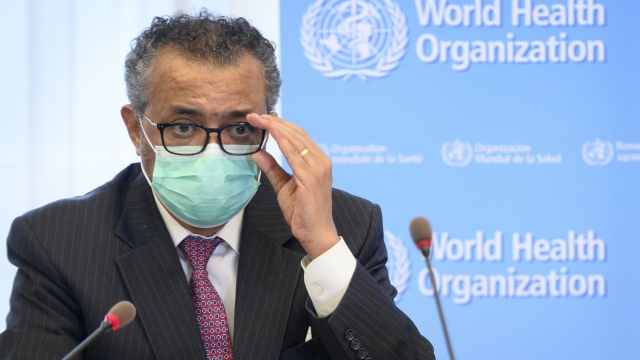 Tedros Adhanom Ghebreyesus, Director General of the World Health Organization speaks at the WHO headquarters.