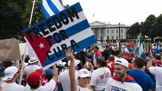 Cubans protest in Washington, D.C.