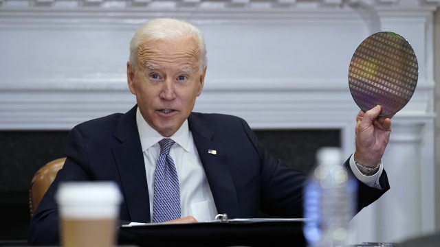 President Joe Biden participates in a summit on semiconductor and supply chain resilience
