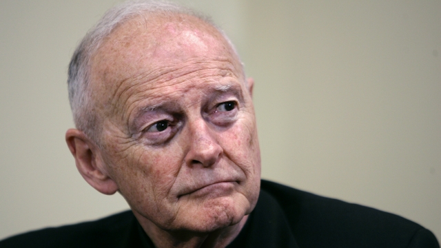In this May 16, 2006 file photo former Washington Archbishop, Cardinal Theodore McCarrick pauses during a press conference