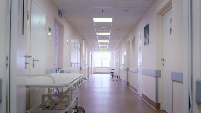 A hospital hallway.