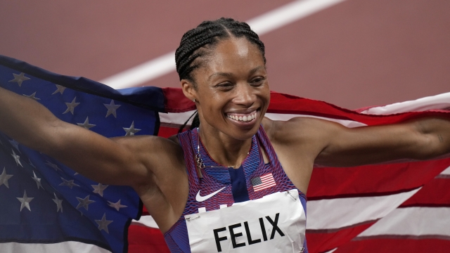 United States Olympic track star Allyson Felix.