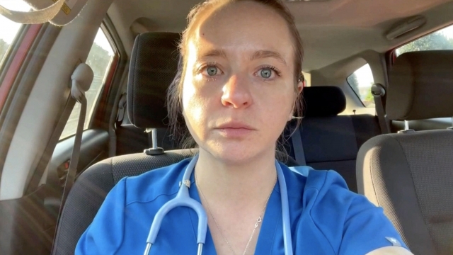 Nurse speaks in a video