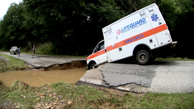 Flooding causes road issues.