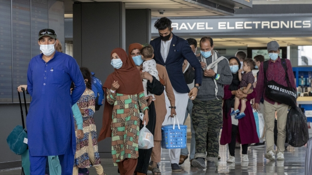 Families evacuated from Kabul, Afghanistan, arrive in the U.S.