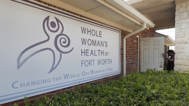 The front door of the Whole Woman's Health clinic in Fort Worth, Texas.