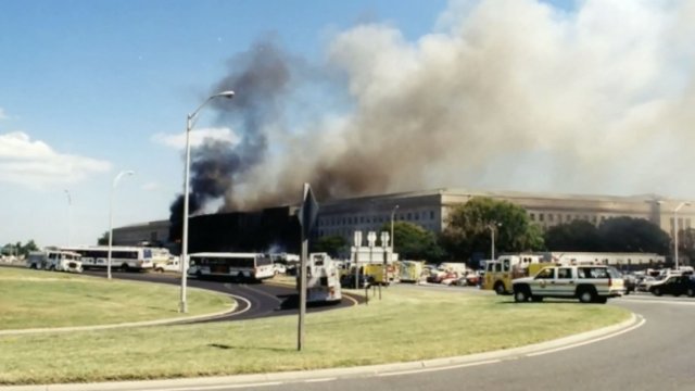 A photo of the Pentagon on 9/11