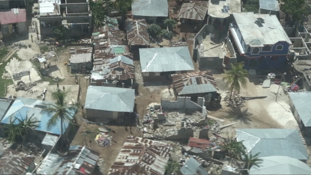 Homes destroyed in Haiti