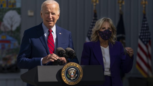 President Joe Biden, with first lady Jill Biden