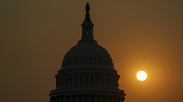 The Capitol is seen at sunrise in Washington.