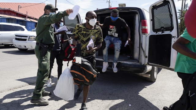 Haitian migrants released in Del Rio, Texas.