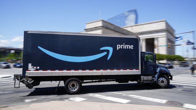 An Amazon truck