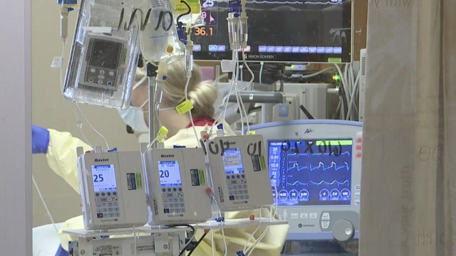 Woman works in an ICU