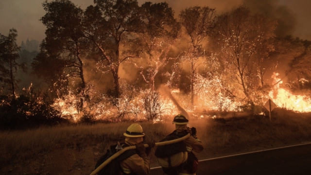 Crews fight wildfire