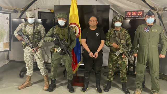 Dairo Antonio Usuga at a military base in Necocli, Colombia