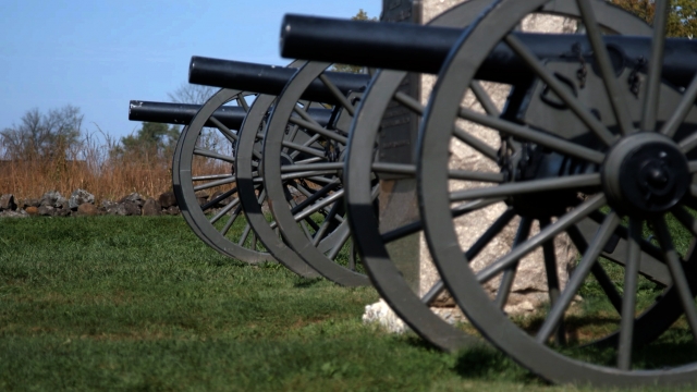 Historic cannons in Gettysburg
