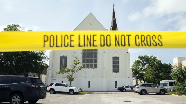 Police tape at AME Emanuel Church