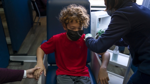 Child receives a COVID-19 vaccine