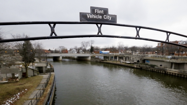 The Flint River in Flint, Michigan