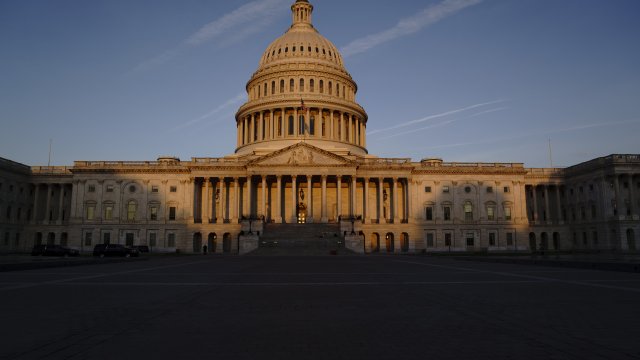 The Capitol is seen at dawn